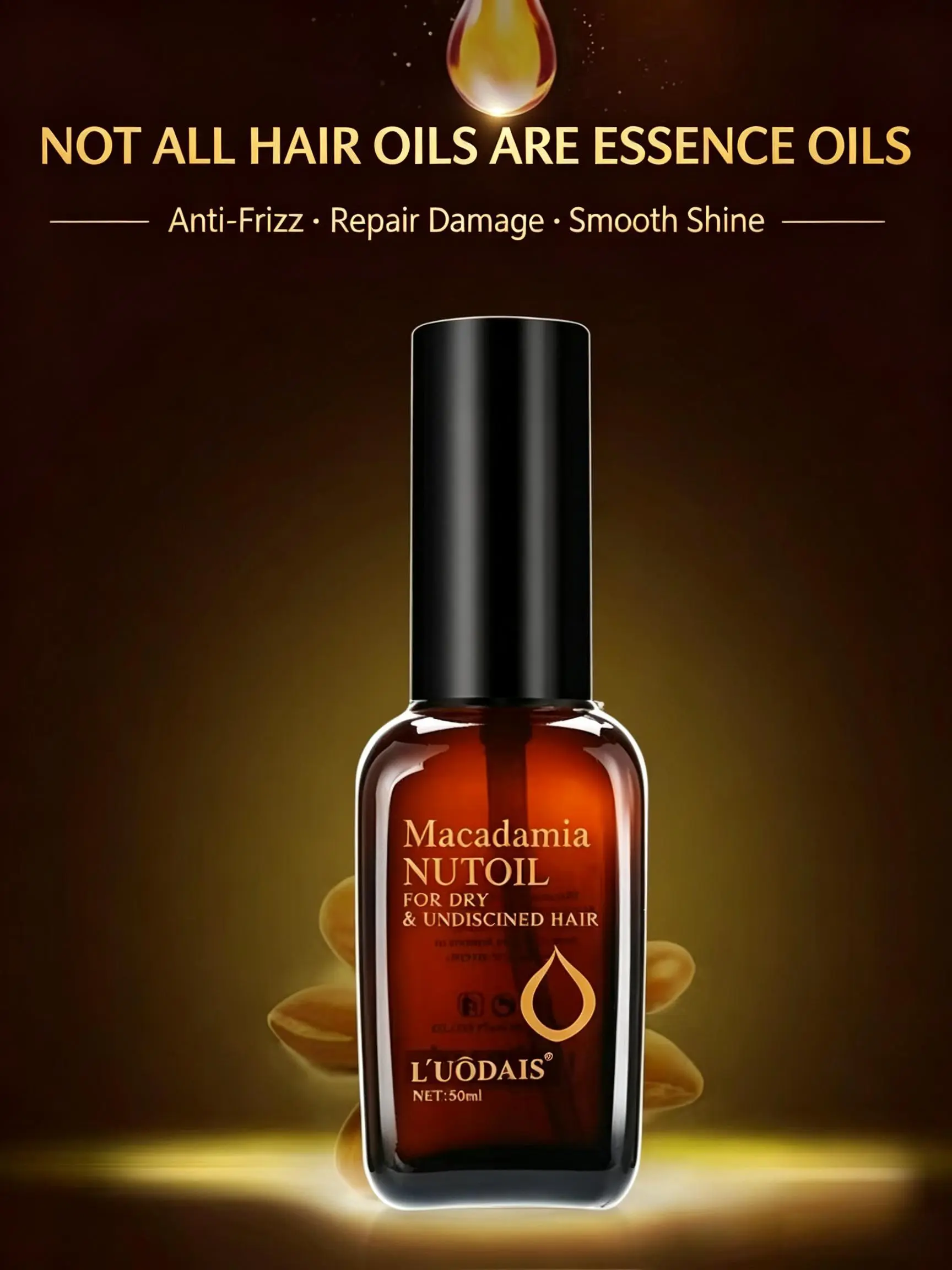 Moroccan Argan Hair Oil  for Hair Care-Remove frizz,Smooth out the dryness,Soft and moisturizing,Make your hair strong and shiny,Repair Damaged Hair, Lightweight Daily Nourishing Treatment,50ml