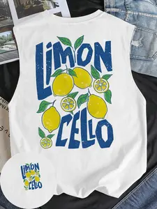 Men's Streetwear Vest, Sleeveless, Casual Outdoor Fashion, Sports Trendy Leisure Youth Campus Wear, Long Fitted Cartoon Pattern H-Type