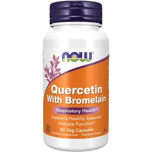 NOW Supplements, Quercetin with Bromelain Supplement, Supports a Balanced Immune System, 60 Veg Capsules