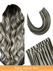 P1B/613 Straight Human Hair Bundles Invisible Extensions 30g Multiple Lengths Natural Soft No Shedding for Women Invisible Extension Hairpiece