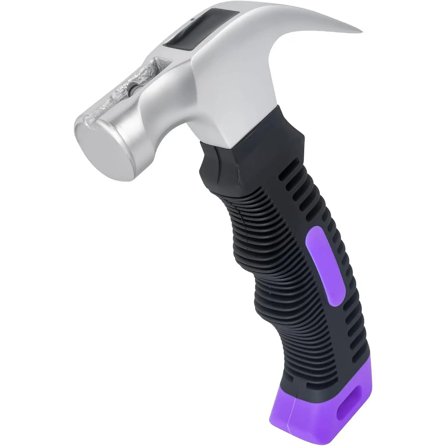 Small Claw Hammer - Mini Hammer for Women&Kids, Camping Hammer, Stubby Tack Hammer, Nail Hammer with Magnetic (Purple)