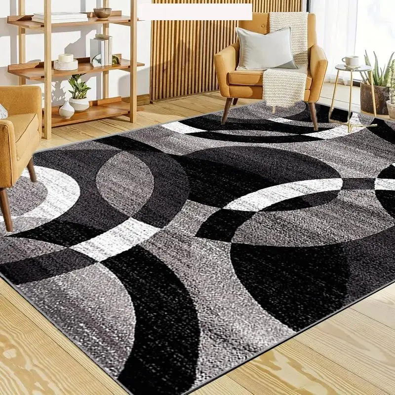 Geometric Pattern Area Rug, 1 Count Non-slip Soft Floor Mat, Washable Decorative Carpet for Home Living Room Bedroom Study Room