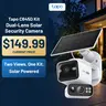 TP-Link & Tapo C645D KIT Dual Lens Pan/Tilt Security Battery Camera Wireless w/Solar Panel, 2K 3MP 165° Wide-Angle + 6mm Telephoto, Free Person/Vehicle Detection, 360° Pan, SD/Cloud Storage, Works w/Alexa & Google #SummerWins #DealsForYouDays, Wi-Fi