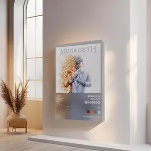 Megadeth Album  Painting Calligraphy Minimalist Inner Frame Painting Elevate Your Space Light Luxury Inner Frame Decor Create a Premium Home Vibe No Drilling Needed Easy to Hang HD Art Inner Frame Perfect for Living Room & Bedroom