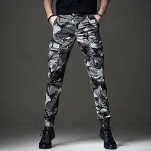 Spring and Autumn Tough Guy Camouflage Cargo Pants Men New Style Jogger Slim Fit Special Operations Paratrooper Pants Casual Skinny Pants Men