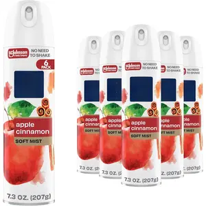 Air Freshener Room Spray, Apple Cinnamon Scent, Odor Fighting to Deliver Long Lasting Freshness, 7.3 Oz, 6 Count