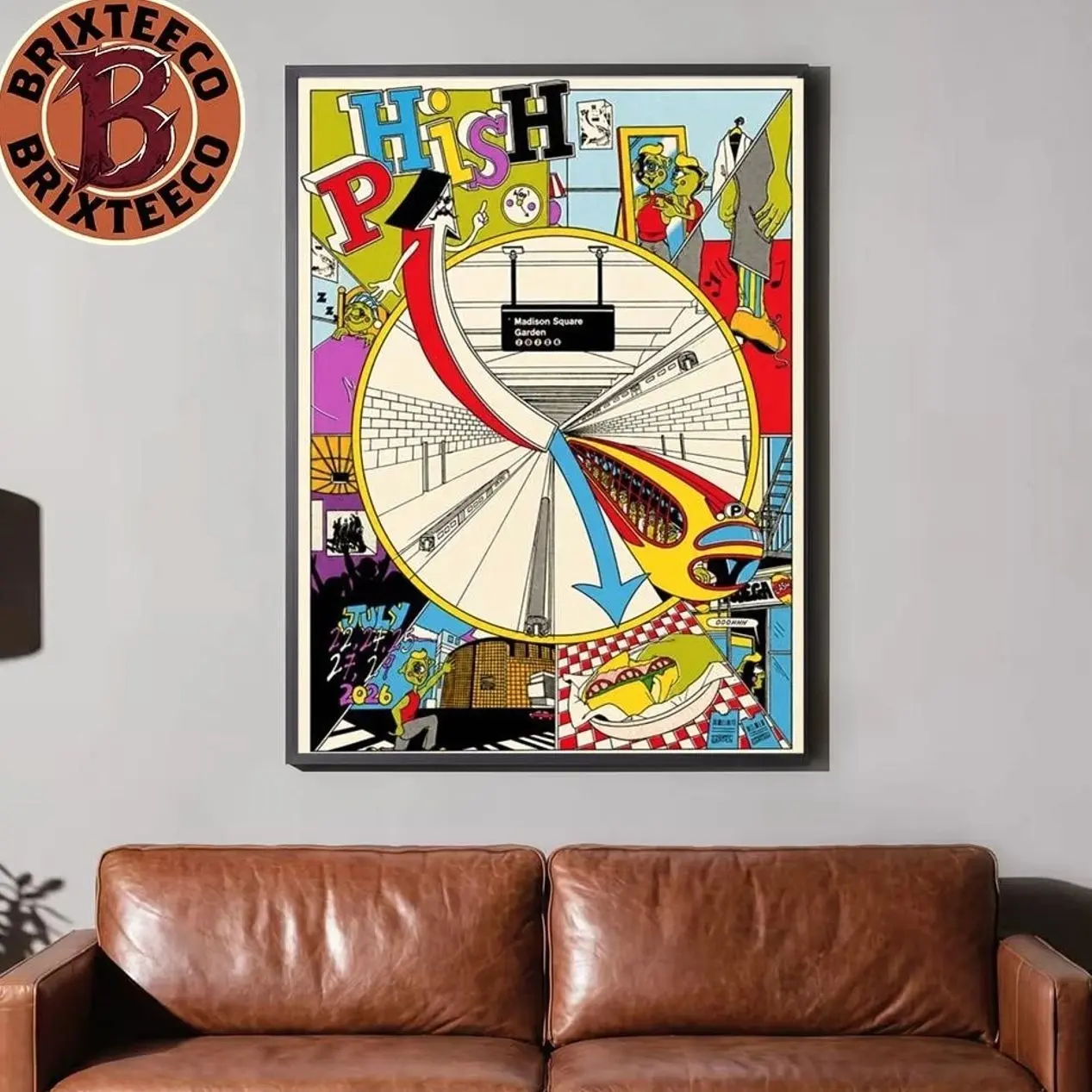 Phish Dry Goods Five Nights At Madison Square Garden New York City 2026 From July 22 To 29 2026 First Edition By Stella Murphy Poster Canvas