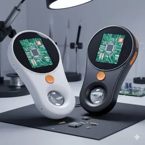 Portable 500X hd digital Microscope with LEd light, Usb Rechargeable Handheld Magnifier for 1080P Macro Photography, Pcb Chip Inspection, Jewelry Detection, Kids science Experiments, Industrial Tool Kit & diY precision Projects.