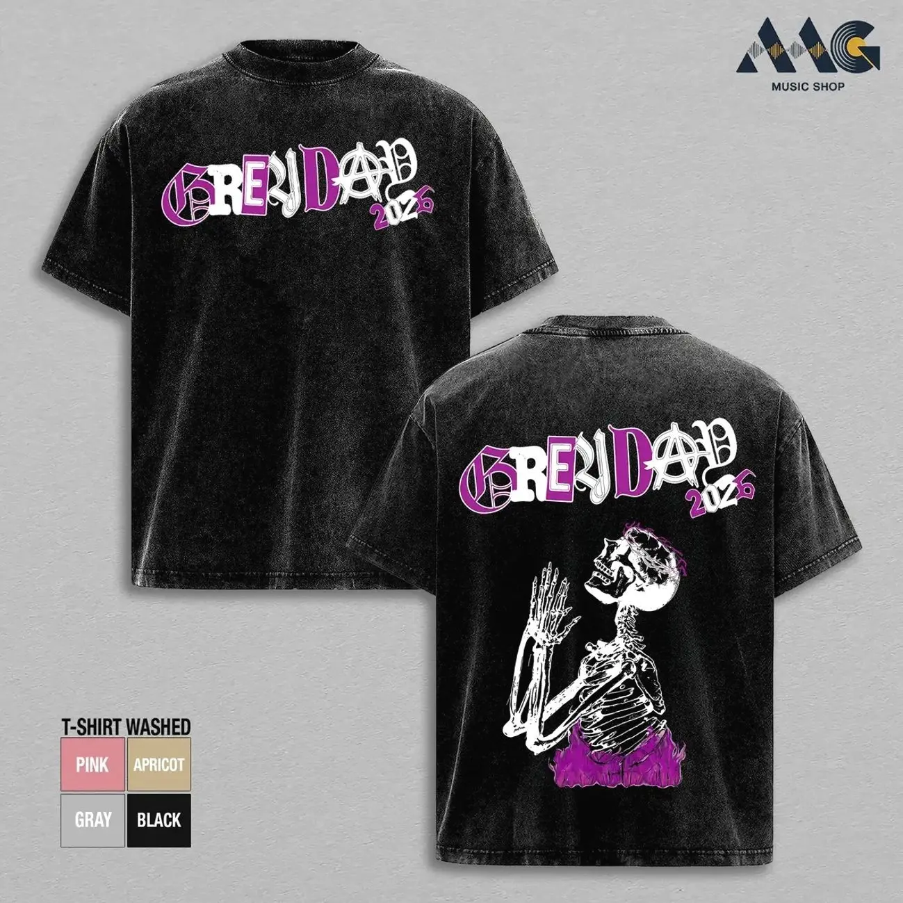 ReTro GreyDay 2026 Tour Shirt – Vintage G59 Graphic T Shirt, G59 Skull Pink Bandana Design, Rap Underground Hip Hop Streetwear, Concert Tour Merch Aesthetic, Heavyweight Cotton Unisex Tee, Gift for Music Fans, Urban Street Style Outfit GUP
