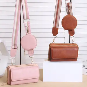 ELIPAPRO   LS006 Women's Mobile Phone Single Shoulder Messenger Bag 2025 New Multi-functional Wide Shoulder Strap Bag