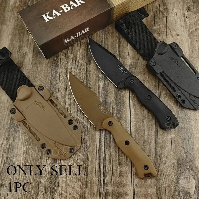 BK18 Jungle Fixed Blade Knife High Hardness D2 Blade Nylon Fiberglass Handle Portable Outdoor Camping Knife EDC Multi-Tool Jungle Survival Knife Outdoor Camping Equipment Camping Portable Knives