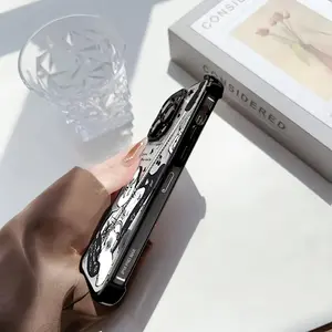Cute Black Guitar Music Cat Phone Case Compatible with Samsung Galaxy S22FE S23 S24 S22PLUS S23ULTRA S24ULTRA Iphone 16 15 14 13 12 11 Pro Max X XSMAX Featuring a Transparent Soft Back for Drop Protection Silicon Protector Cover Shockproof Casing