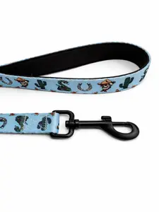 Western Traditional Tattoo Dog Leash in Blue