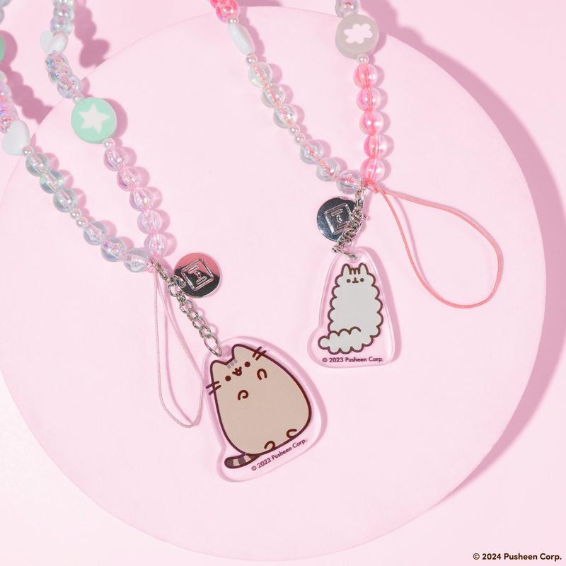 Pusheen the Cat Beaded Charm Mobile Phone Wrist Strap - Pusheen