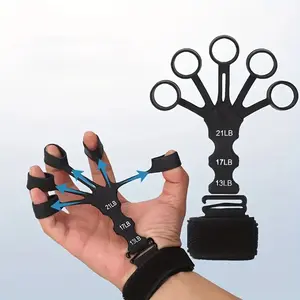 5-Finger Silicone Hand Exerciser with Adjustable Wristband - Premium Strengthening Tool for Enhanced Flexibility and Recovery - Ideal for Athletes, Fitness Enthusiasts, and Rehabilitation