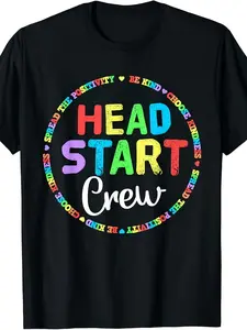 Teacher Early Childhood Education Preschool Head Start Crew T-Shirt Same Style for Men And Women 2026 Summer Short-Sleeved Printed T-Shirt 180G