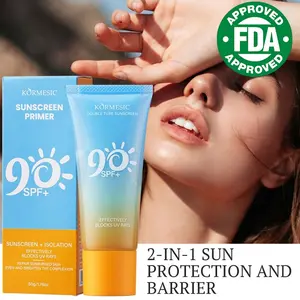 Broad-Spectrum Sunscreen Lotion SPF 90+, Lightweight & Moisturizing Face and Body Sunscreen, Antioxidant-Rich, Natural UV Protection for Outdoor Use, Non-Sticky Sunscreen Serum