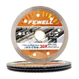 4 Pack 4.5 inch Thin Porcelain Blade Tile Blade for Cutting Porcelain Tiles Ceramics