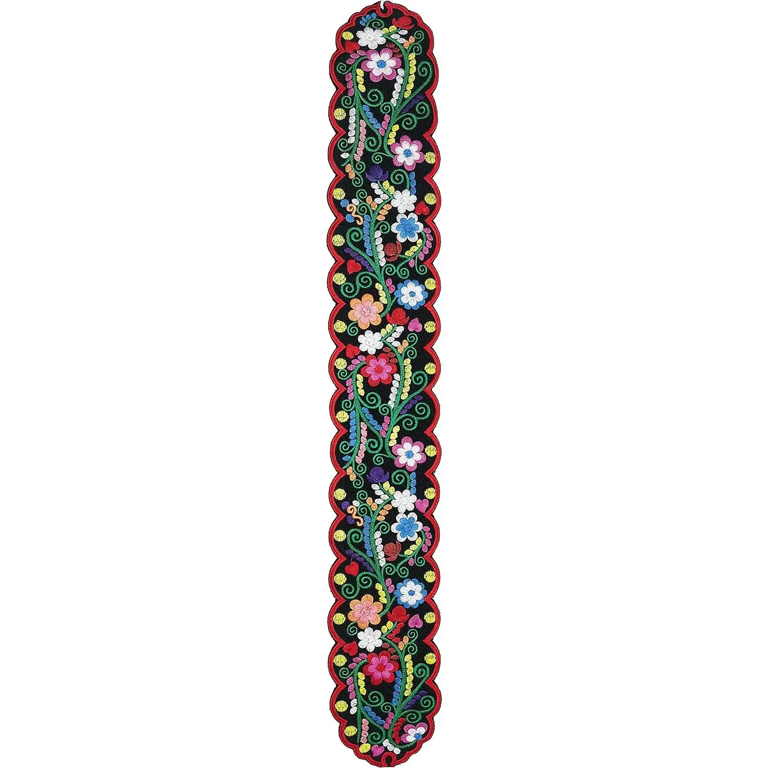 Women Embrodiered Mexican Belt for Dress Boho Floral Traditional Fiesta Party Sash