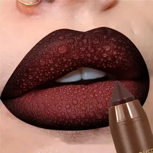 1PC Deep Brown Series - Matte Lip Liner, Lip Liner Stain and Lipstick - Waterproof, Sweat-proof, Long-lasting - Dual Use - Everyday Makeup - Easy-to-Apply Lipstick