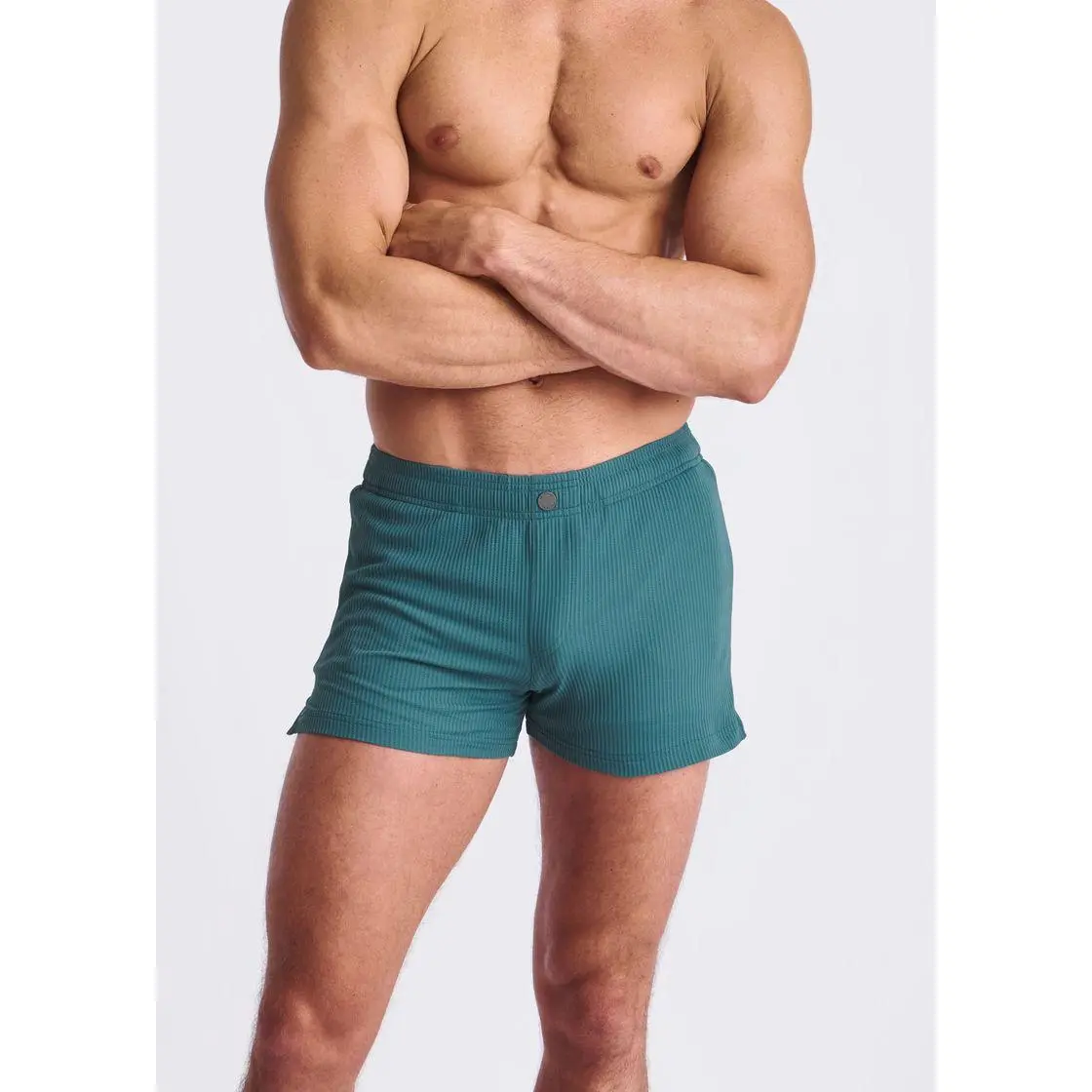 VIRIDIAN SEERSUCKER SWIM SHORTS W/MESH LINING PM-6023