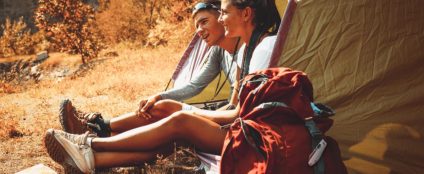 CJRB Ekko Pocket Knives AR-RPM9 Steel Blade, Tactical Knife for Men, Portable Camping Knife for Everyday Carry and FathersDayGift