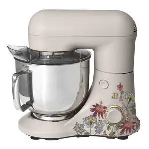 Beautiful 5.3 Qt Stand Mixer, Lightweight & Powerful with Tilt-Head, Wildflower Porcini Taupe by Drew Barrymore