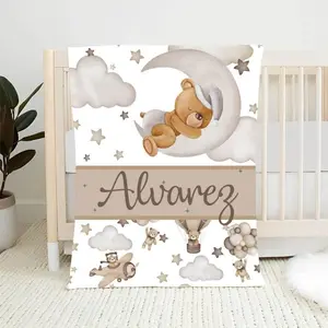Personalized Baby Blanket With Name, Custom Blanket With Name For Boys Girls, Best Gift For Baby, Blanket For Adult, Kids Fleece and Sherpa Blanket Ful