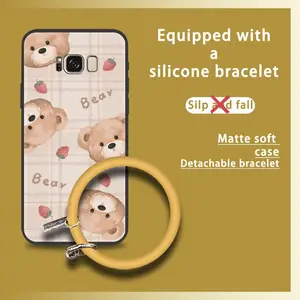 Waterproof Protective Phone Case For Samsung Galaxy S8 Plus/S8+/SM-G9550 Soft Case Dirt-resistant Bracelet Cartoon Solid Color Cute Funny Back Cover heat dissipation Personality