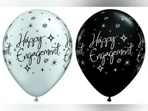 Engagement Sparkles Silver & Pearl Onyx Black