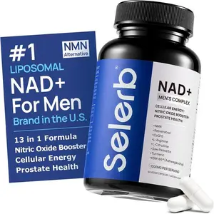 NAD Supplement for Men Liposomal NAD Plus NMN Alternative with Resveratrol CoQ10 L Citrulline and Lycopene for Cellular Energy Prostate Health and Anti Aging Support 60 Capsules