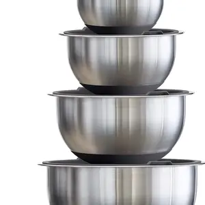 Tramontina Mixing Bowls Stainless Steel Eel, Set of 3 - Tableware Lids