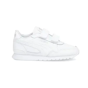 PUMA Kids Boys St Runner V3 Leather Slip On  Sneakers Shoes Casual - White