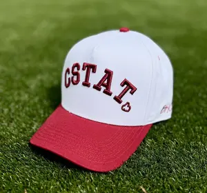 CSTAT Maroon & White Two-Tone | Pre-curved Snapback