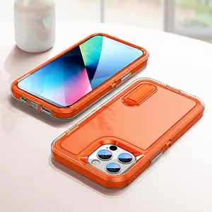 3 in 1 Phone Case with Hidden Bracket, Shockproof Phone Protective Cover, Phone Guard, Phone Accessories Compatible with iPhone 16 15 14 13 12 11 Pro Max
