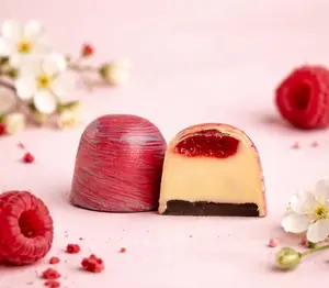 OMNIYA Galaxy Crystal Fuchsia Bonbon – Cheesecake Crème White Chocolate 6oz Luxury Gift