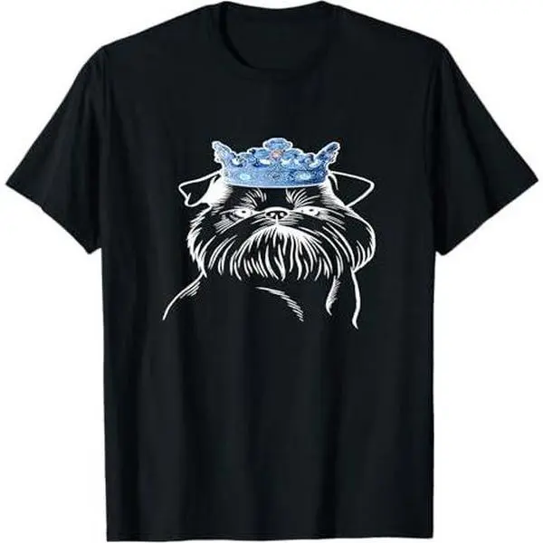 Brussels-Griffon-Dog-Wearing-Crown T-Shirt