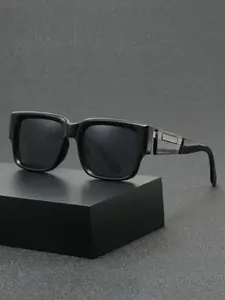 New Retro High-End Square Fashion Sunglasses, Unique Blue Thick Frame, Versatile Simple Personality, Stylish Unisex Eyewear