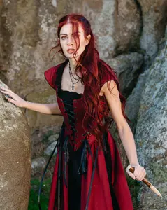 Red Vampire Slayer Corset Dress