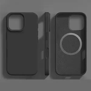 Liquid Silicone Magnetic Phone Case, Thickened Silicone Casing, suitable for Apple iPhone 17 Pro Max, 16, 15, 14, 13, 12, 16, 15, 14 Plus, supports magnetic wireless charging, solid color phone case, unisex design