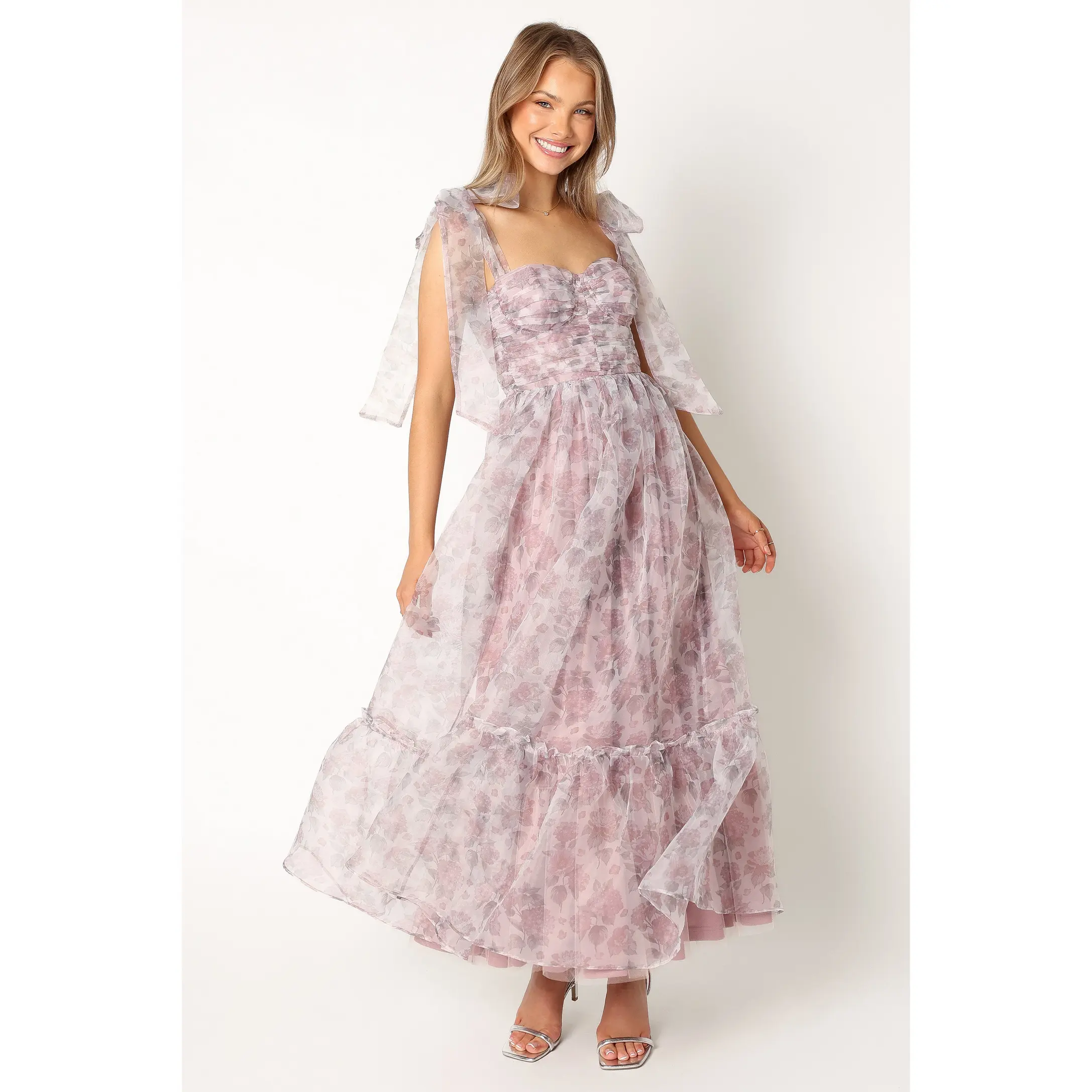 Floret Midi Dress - Dark Purple - TikTok Shop