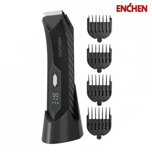 ENCHEN Electric Body Hair Trimmer, Trimmer for Men Balls, Waterproof Wet/Dry Clippers, USB Recharge, Body Shavers for Men, Groin Hair Trimmer, Gift for Boyfriend, Son, Husband