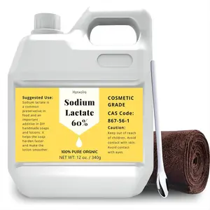 12 oz (Net Wt) Sodium Lactate for Soap Making & Lotions, Premium Sodium Lactate Liquid, 60% Concentration, Cosmetic Grade, Moisturize Anti-Aging, Makes Soap Harder and Unmold Faster