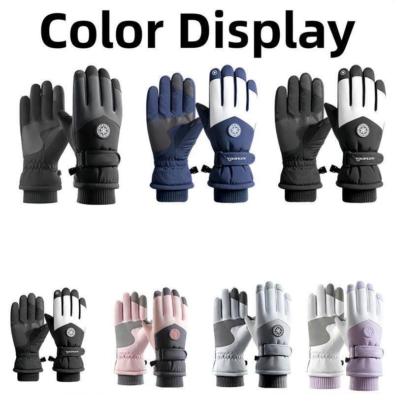 Winter Ski Gloves Waterproof Windproof Thick Warm Non-Slip Touchscreen Compatible for Cycling Driving Outdoor Sports Outdoor Activity Gloves