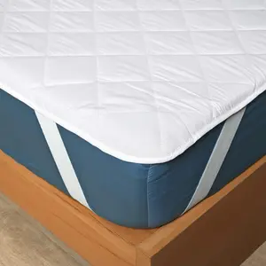 Quilted Mattress Protector King size with Elastic Band - Mattress Cover Twin Size Non waterproof