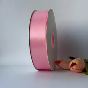 1.5in Single Face Satin Ribbon - 100 Yard Roll for Gift Wrapping, Valentine's Day, Wedding, Birthday, & Floral Craft Decorations