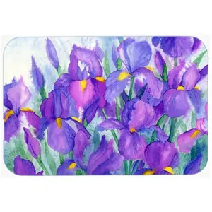 Carolines Treasures  Purple Iris Mouse Pad- Hot Pad or Trivet