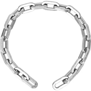 OKG Security Chain - 2ft x 1/4" Thick Gate Chain, Cut Chain Made of Chain for Fences, Bicycles, Scooters, Pet Cages, Barn Door (Silver, No Lock)