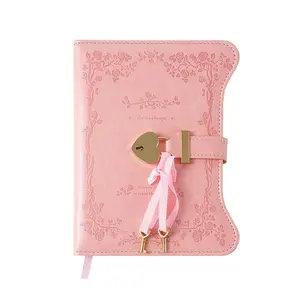 1PC Diary with Lock and Keys for Gift ldeas, 360Gold Edged Pages Jourmal for Women, B6 RefillableNotebook for Writing with Pen and Bookmark, Notebook Journal