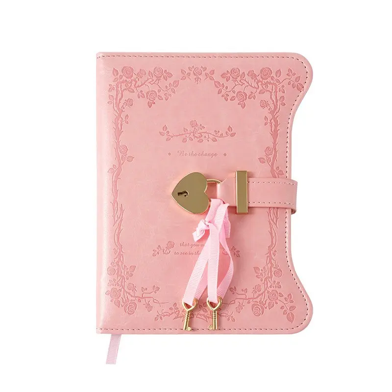 1PC Diary with Lock and Keys for Gift ldeas, 360Gold Edged Pages Jourmal for Women, B6 RefillableNotebook for Writing with Pen and Bookmark, Notebook Journal